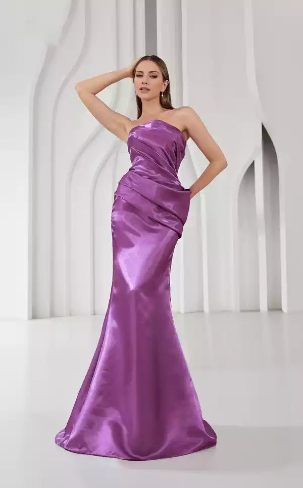 Ravishing Strapless Off the Shoulder Floor length Evening Dress  ﻿