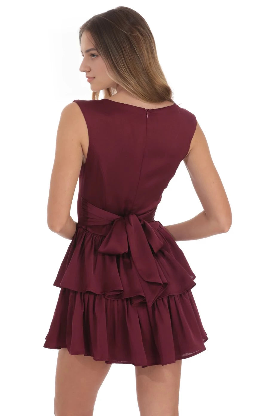 Romantic A-Line Square-Neck Sleeveless Bow-Back Short Length Homecoming Dresses