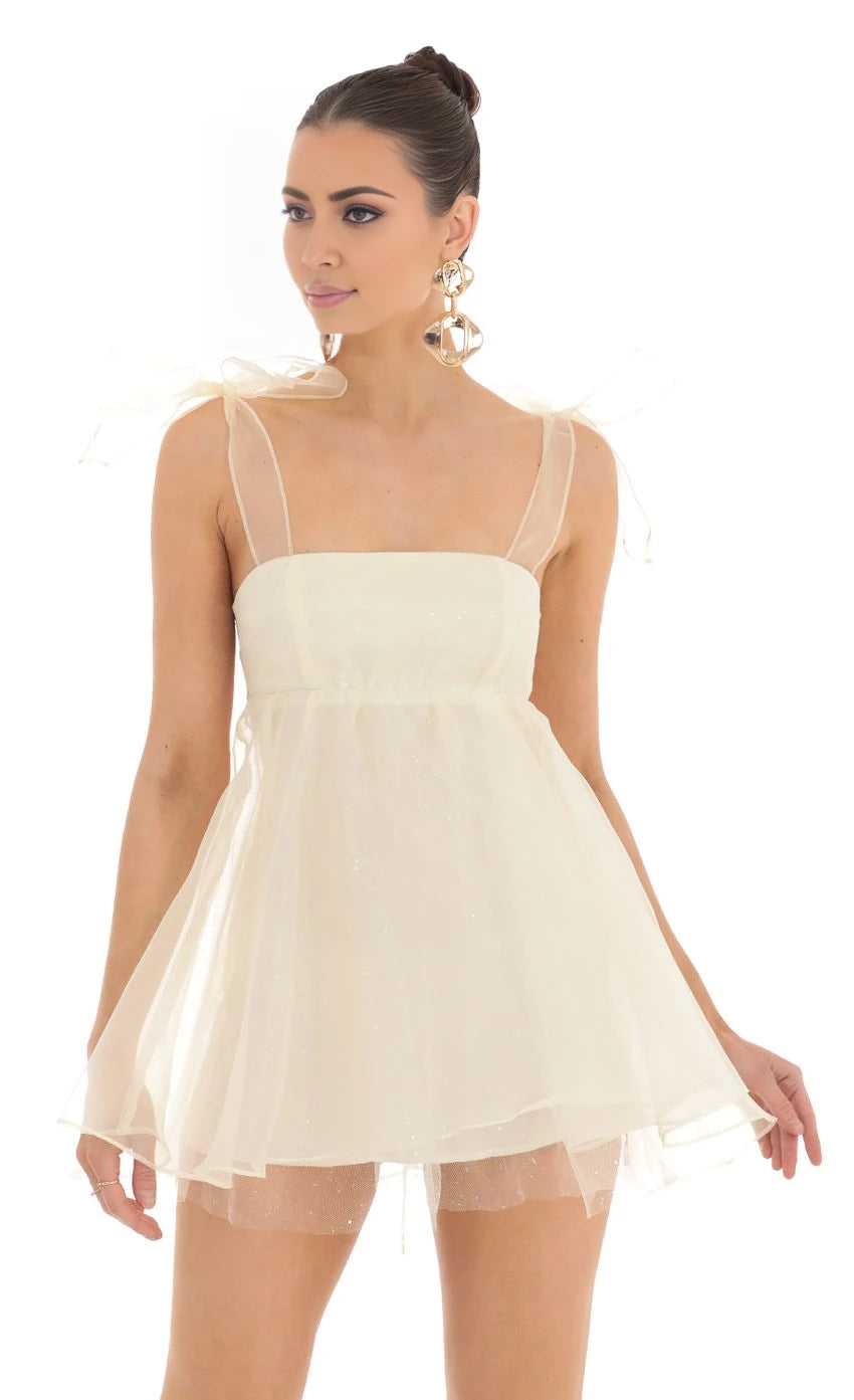 Romantic A-Line Square-Neck Sleeveless Bow-Back Short Length Homecoming Dresses