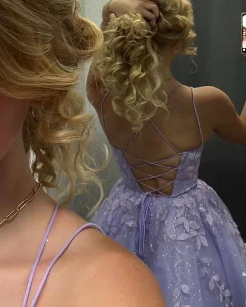 Romantic A - Line Square Neck Sleeveless Lace - Up Back Mini Length Homecoming Dresses