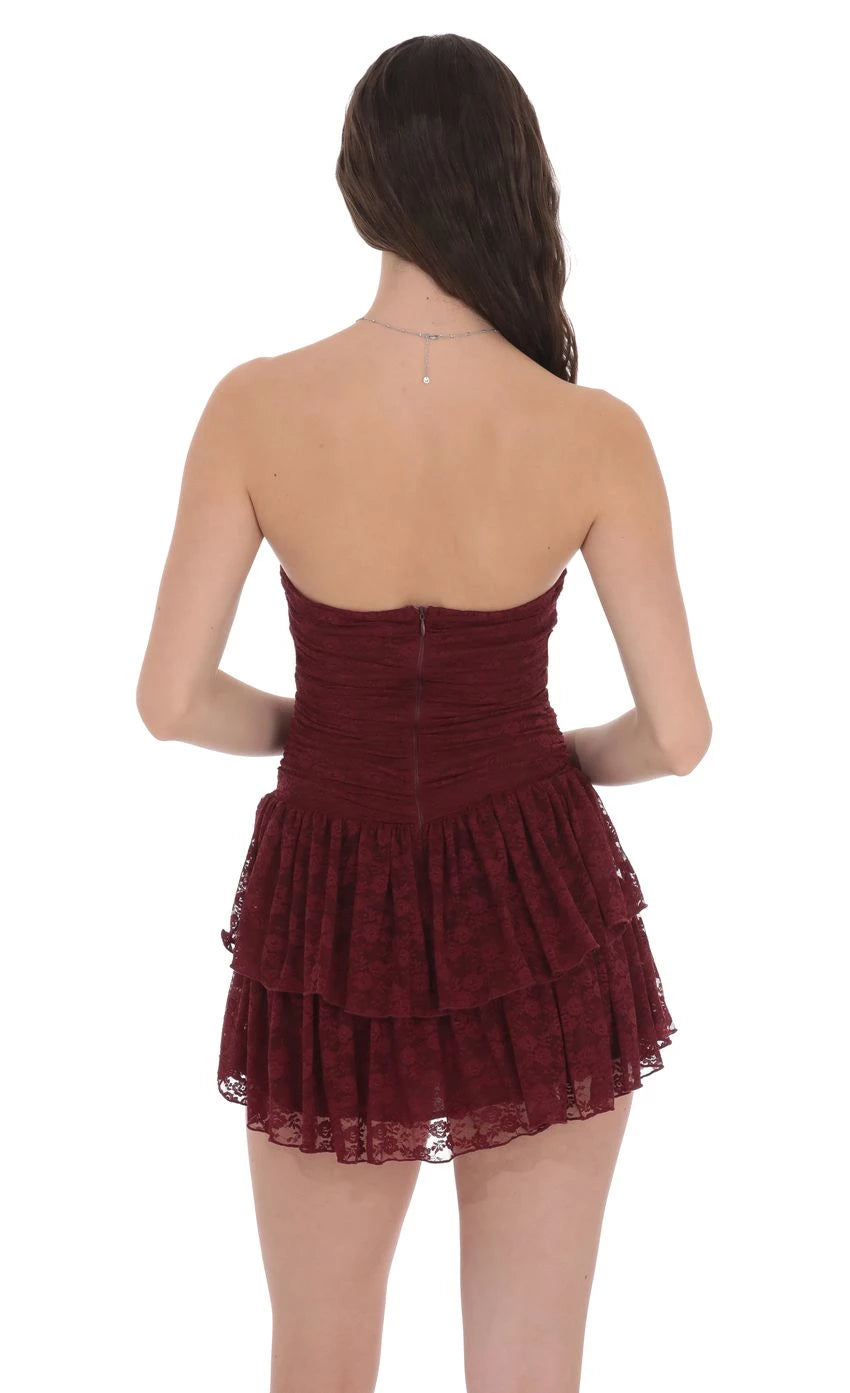 Romantic A-Line Strapless Sleeveless Back-Zip Short Length Homecoming Dresses
