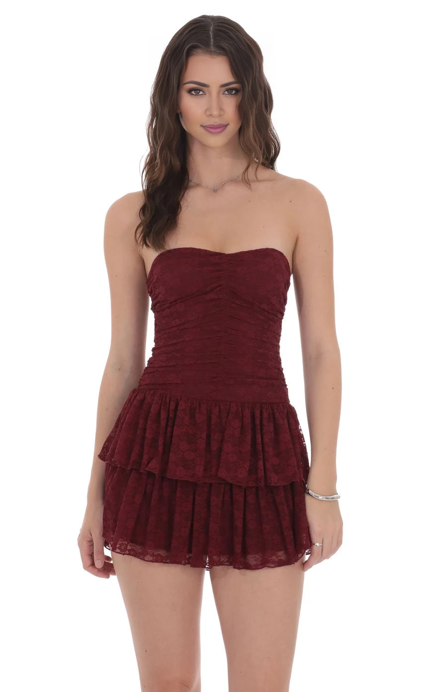Romantic A-Line Strapless Sleeveless Back-Zip Short Length Homecoming Dresses