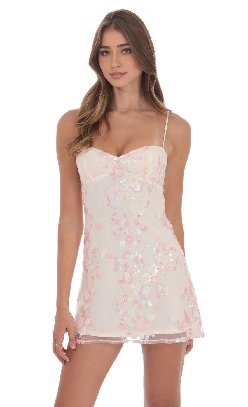 Romantic A-Line Sweetheart-Neck Spaghetti-Strap Bow-Back Short Length Homecoming Dresses