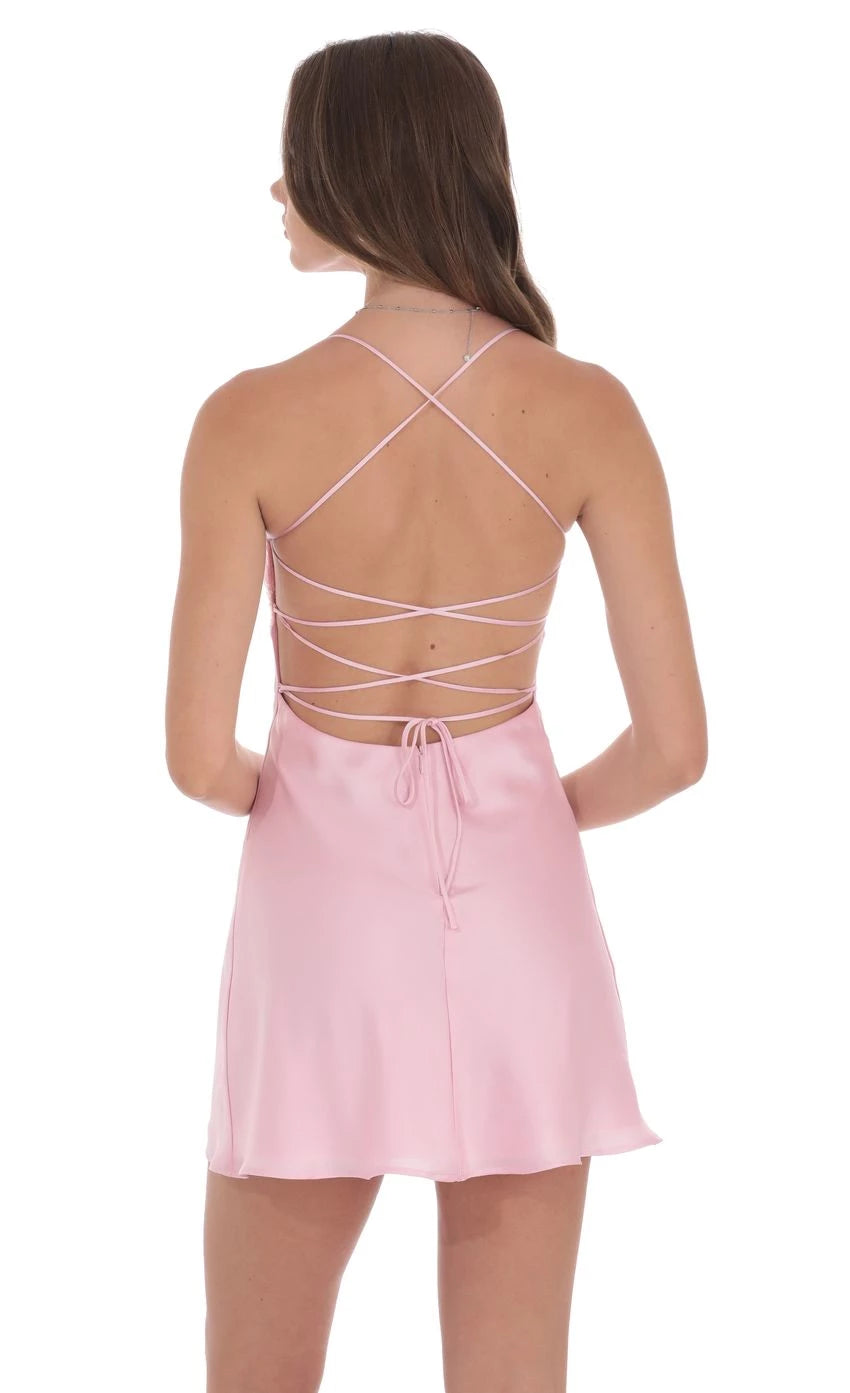 Romantic A-Line Sweetheart-Neck Spaghetti-Strap Lace-Up Back Short Length Homecoming Dresses