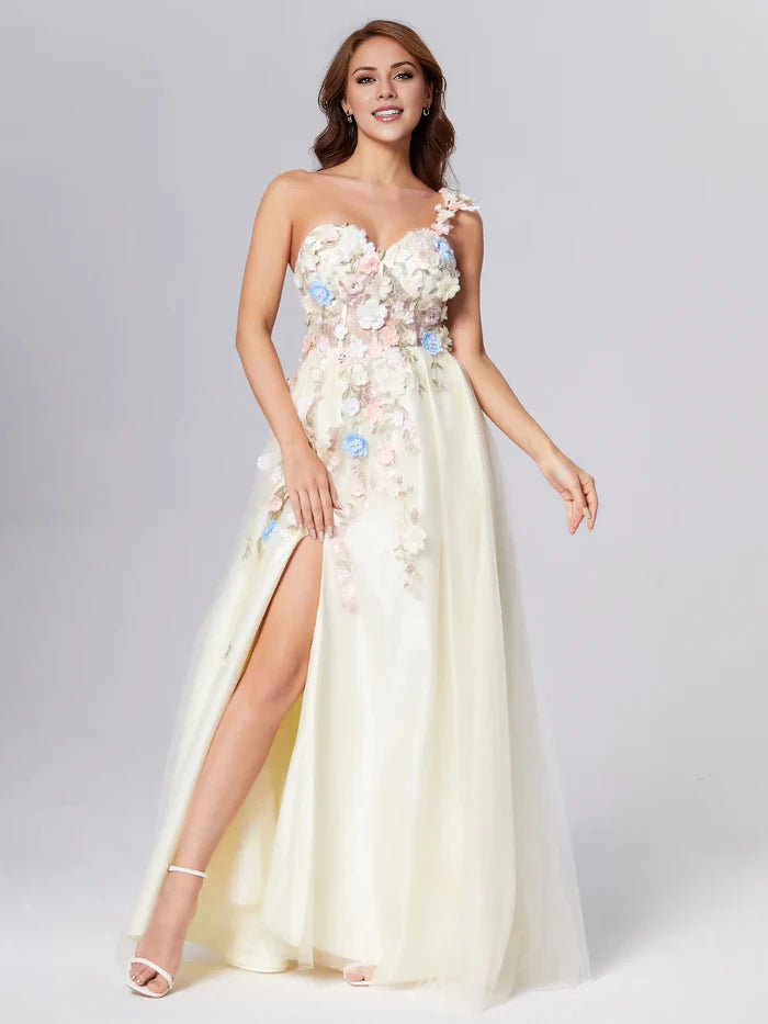 Romantic A - Line Sweetheart Sleeveless Zipper Back Long Length Prom Dresses