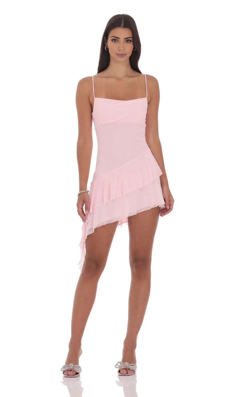 Romantic Asymmetric A-Line Square-Neck Sleeveless Back-Zip Short Length Homecoming Dresses