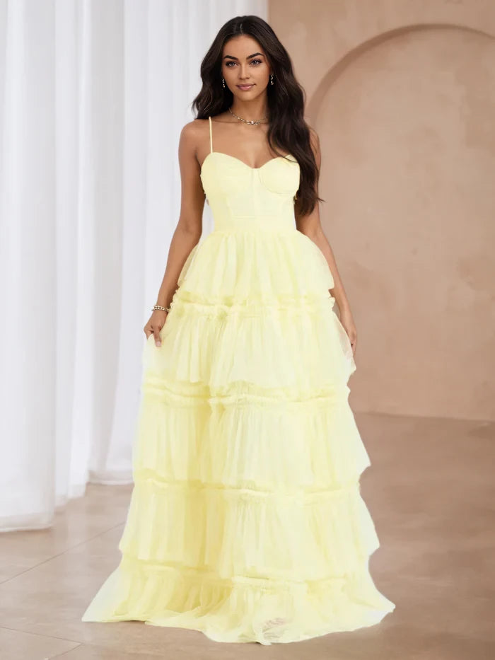 Romantic Ball Gown Sweetheart Neck Sleeveless Plain Back Floor Length Prom Dresses