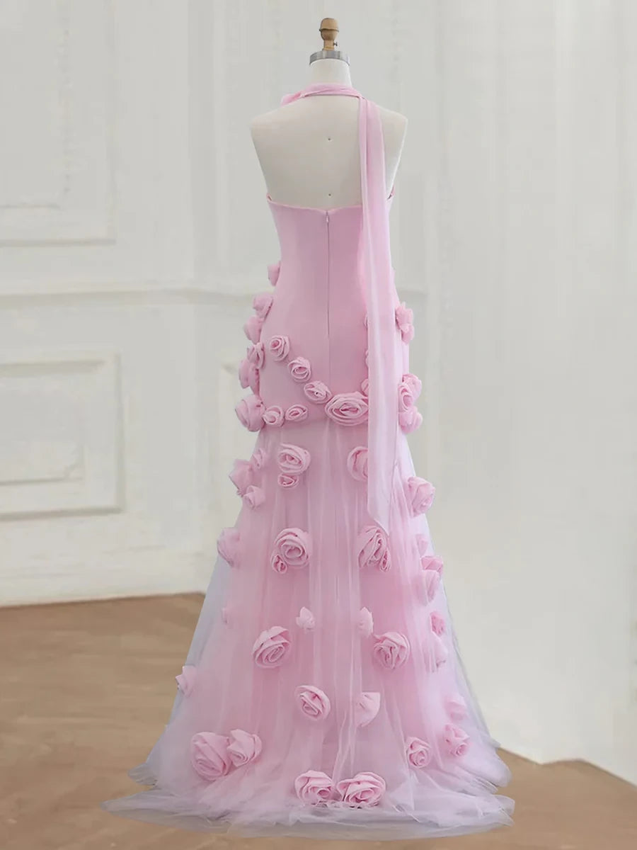 Romantic Mermaid Strapless Sleeveless Open - Back Floor - Length Evening Gown