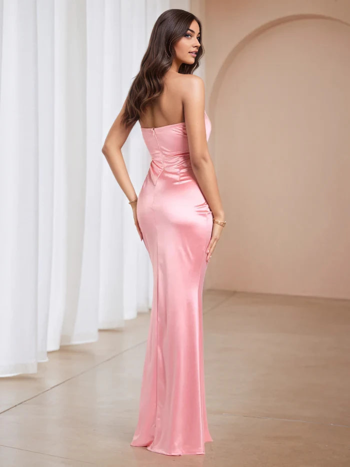 Romantic Mermaid Sweetheart Neck Sleeveless Open Back Long Length Prom Dresses