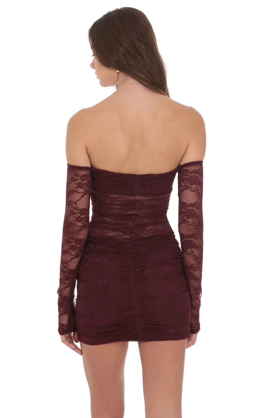Romantic Sheath Off-Shoulder Long-Sleeve Back-Zip Short Length Homecoming Dresses