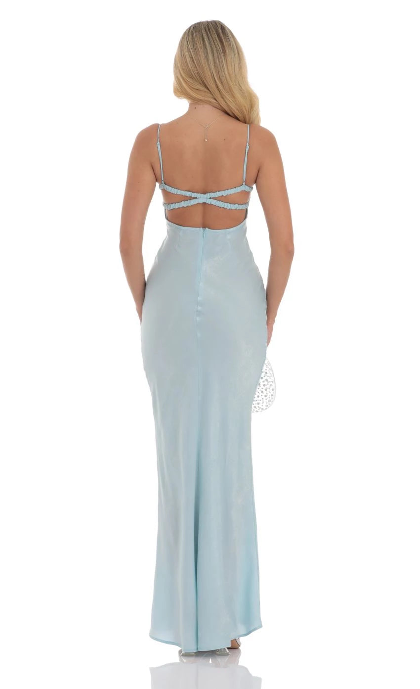 Romantic Sheath Square Neck Sleeveless Criss - Cross Back Floor Length Prom Dresses