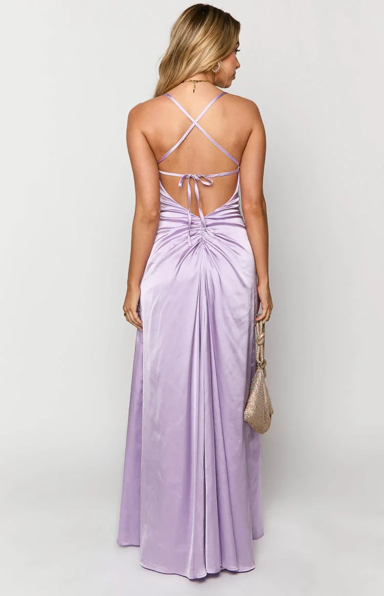 Romantic Sheath Square Neck Sleeveless Criss - Cross Tie Back Floor Length Prom Dresses