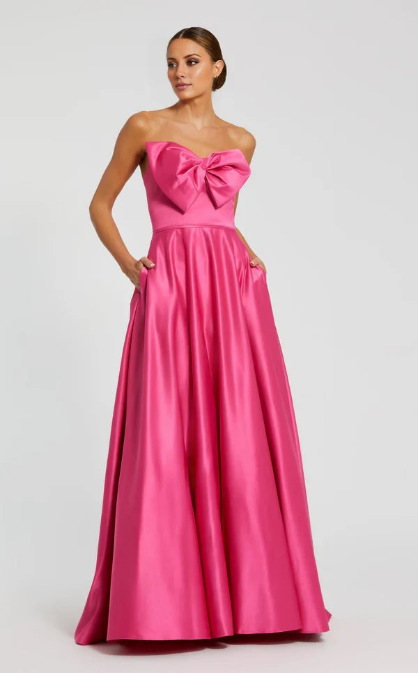 Romantic A-Line Strapless Sleeveless Back Zip Floor-Length Evening Dress