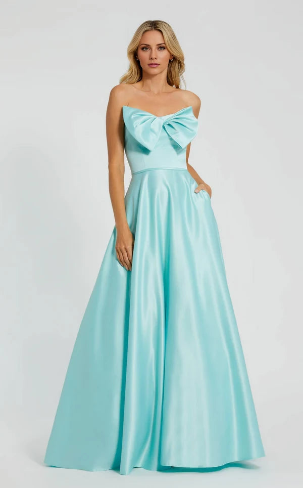 Romantic A-Line Strapless Sleeveless Back Zip Floor-Length Evening Dress