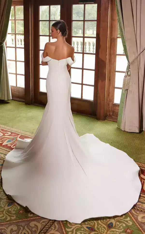 Satin Off the Shoulder Mermaid Attached Tail Wrap The Buttocks Evening Dress