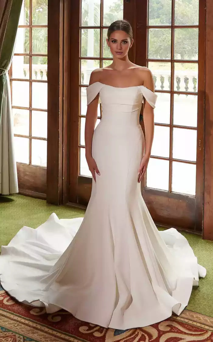 Satin Off the Shoulder Mermaid Attached Tail Wrap The Buttocks Evening Dress
