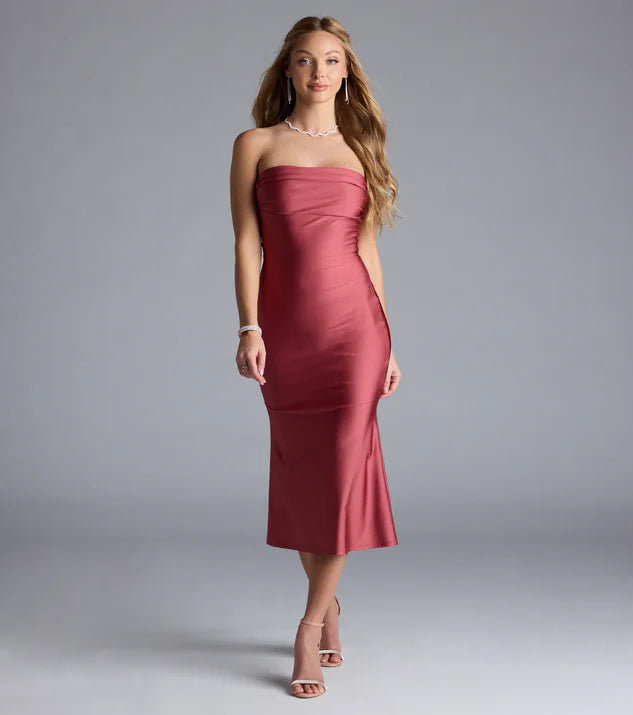 Satin Off-the-Shoulder Wrap The Buttocks Evening Dress