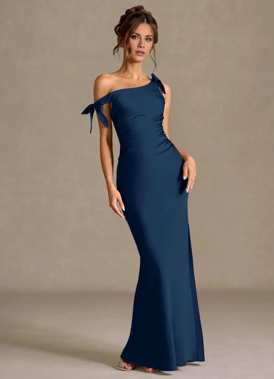 Satin Retract Your Waist Maxi Dress Evening Dresses