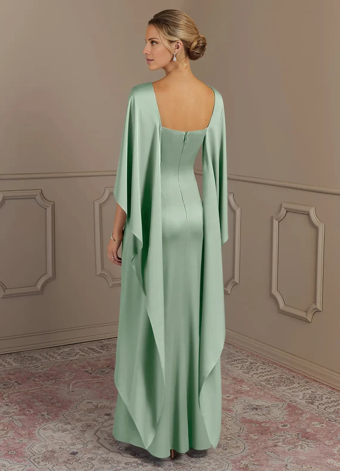 Sheath Boatneck  Satin Dress Mother of the Bride Dresses
