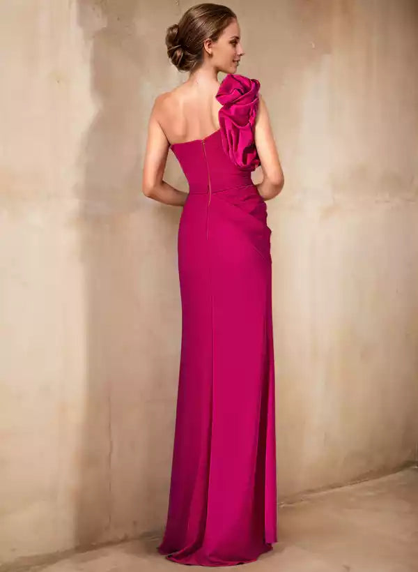 Sheath Column One-Shoulde with Split Side Mother of the Bride Dresses  ﻿