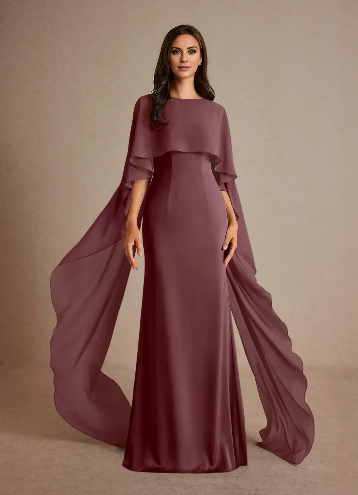 Sheath Retract Waist Boatneck Satin Dress Mother of the Bride Dresses