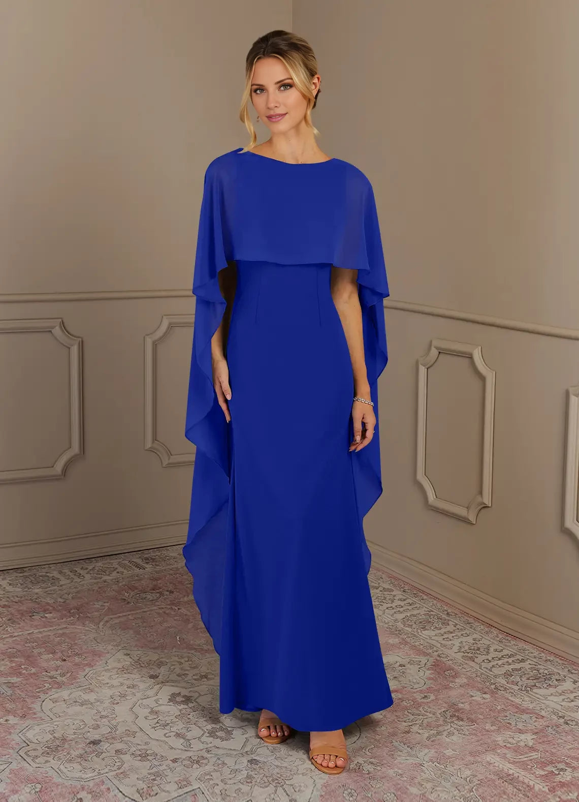 Sheath Scoop Crepe Dress Mother of the Bride Dresses