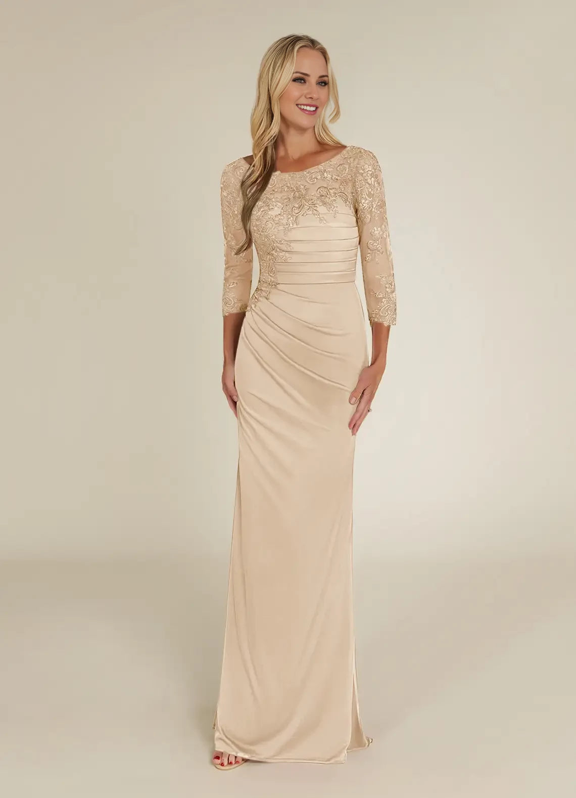 Sheath Scoop Lace Dress Mother of the Bride Dresses