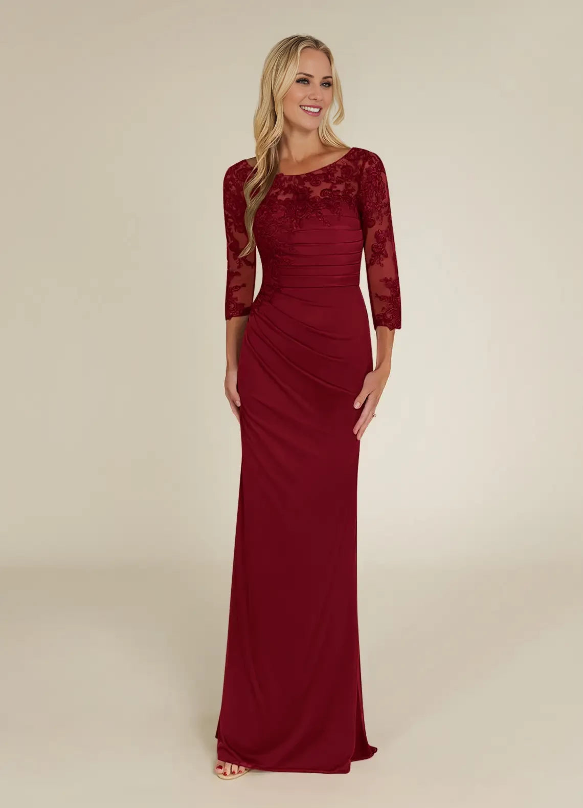 Sheath Scoop Lace Dress Mother of the Bride Dresses
