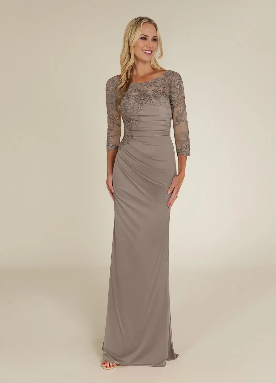 Sheath Scoop Lace Dress Mother of the Bride Dresses