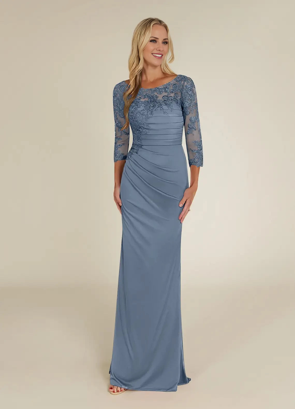 Sheath Scoop Lace Dress Mother of the Bride Dresses