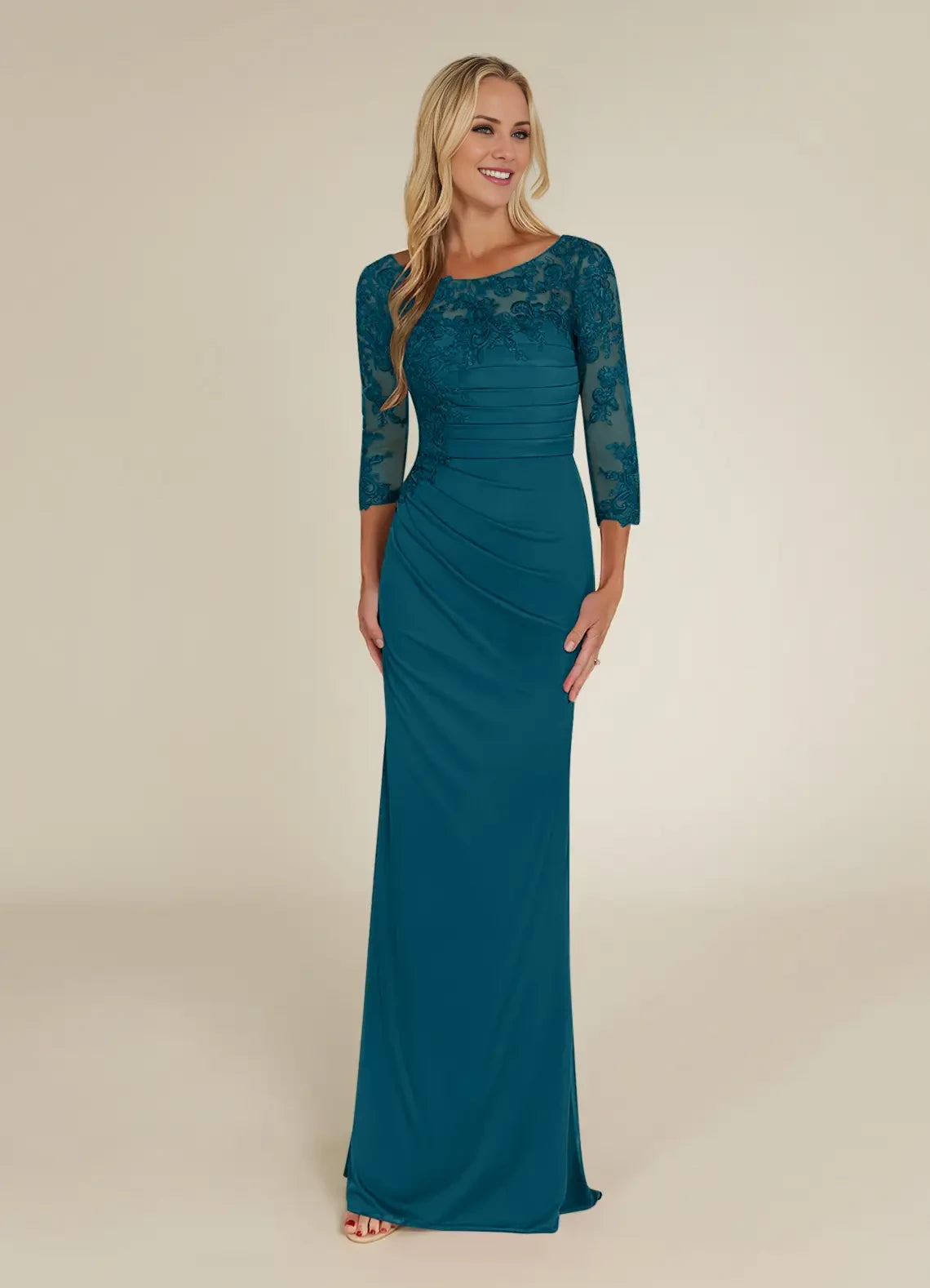 Sheath Scoop Lace Dress Mother of the Bride Dresses