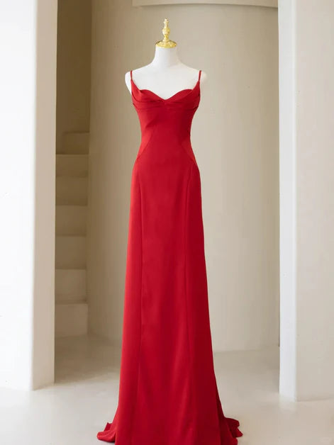 Sleek Sheath Sweetheart-Sequin Spaghetti-Strap Bow-Back Train Length Evening Dresses