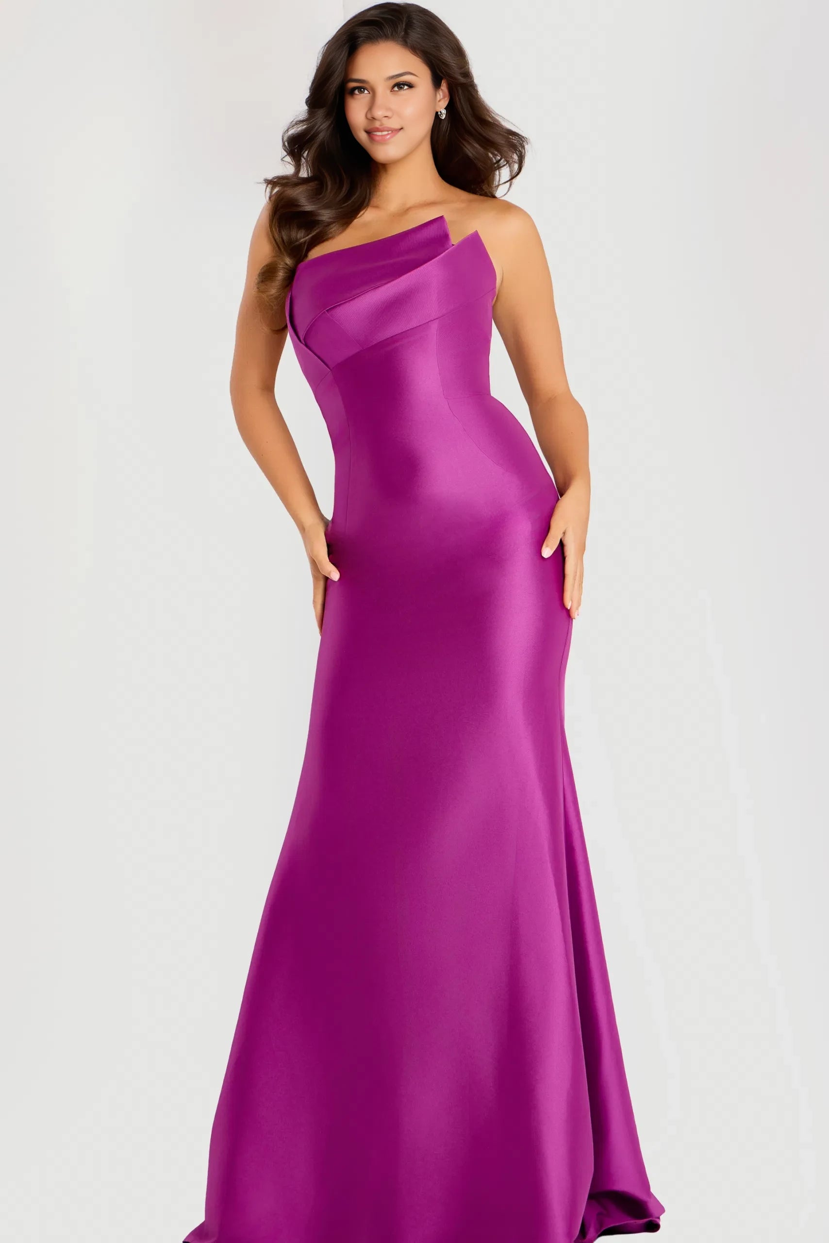 Sophisticated Mermaid One-Shoulder Structured-Bodice Long Length Mother of the Bride Dresses