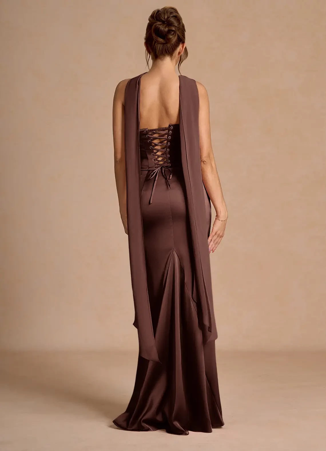 Sorrel Mocha Coco Corset Two-Piece Sets Evening Dresses