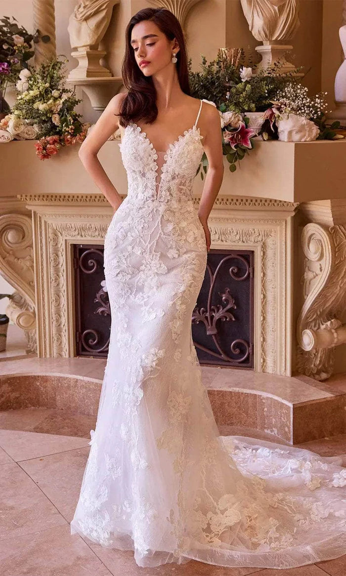 Spaghetti Strap Floor-Length  Bridal Gown Wedding Dresses