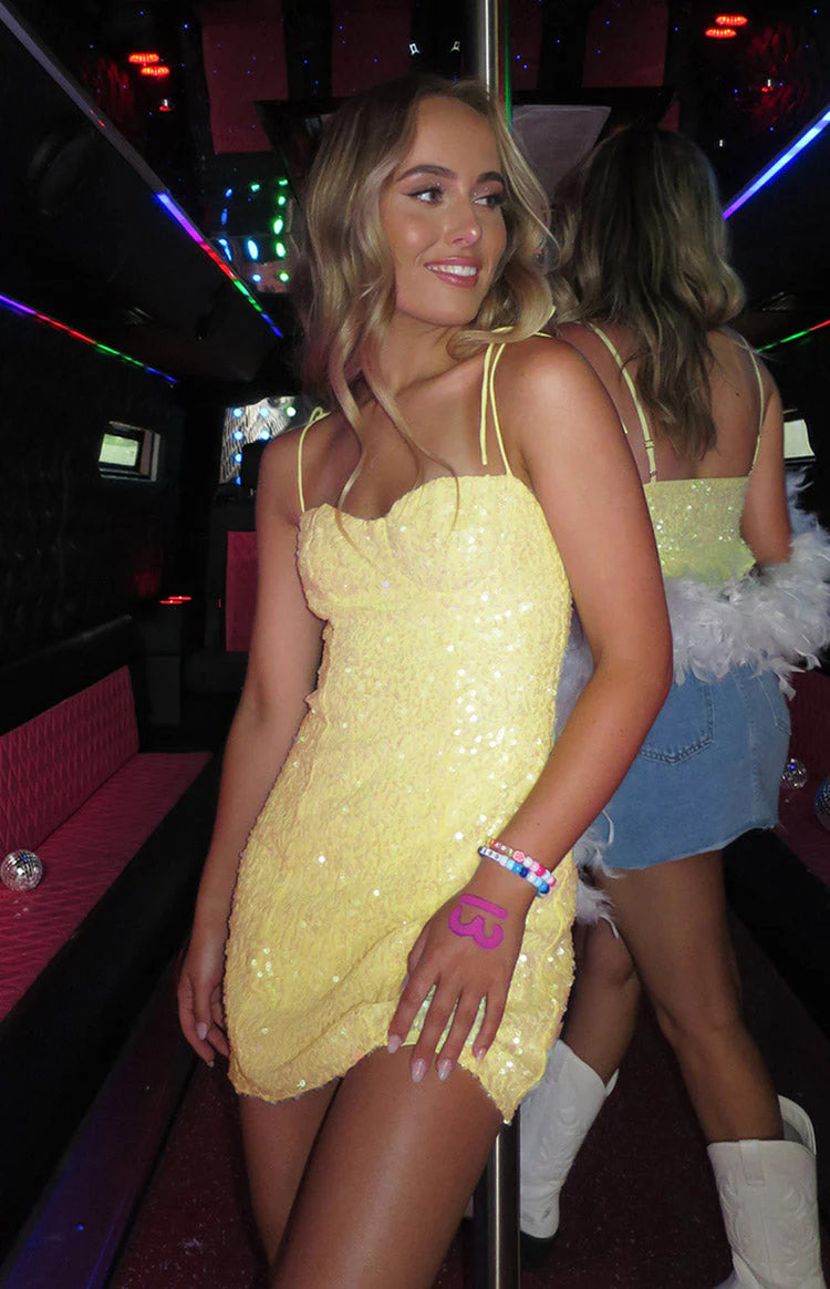 Spaghetti Strap Sequin Mini Dress Homecoming Dress