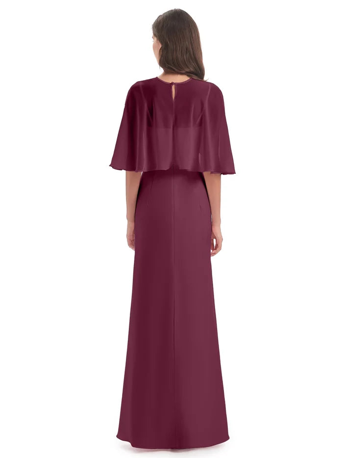 Spaghetti Straps Chiffon Long Long Bridesmaid Dresses