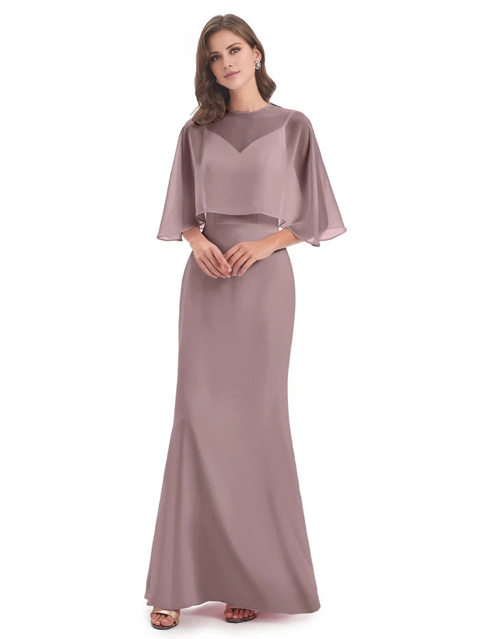 Spaghetti Straps Chiffon Long Long Bridesmaid Dresses