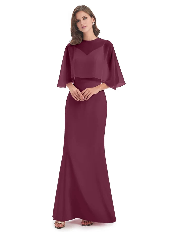 Spaghetti Straps Chiffon Long Long Bridesmaid Dresses