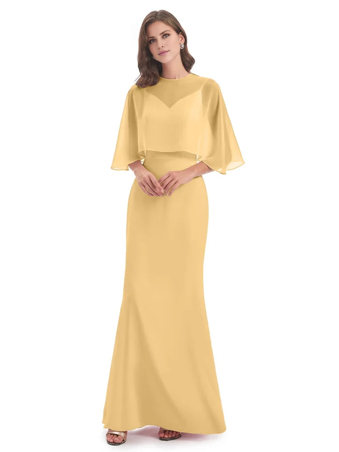 Spaghetti Straps Chiffon Long Long Bridesmaid Dresses