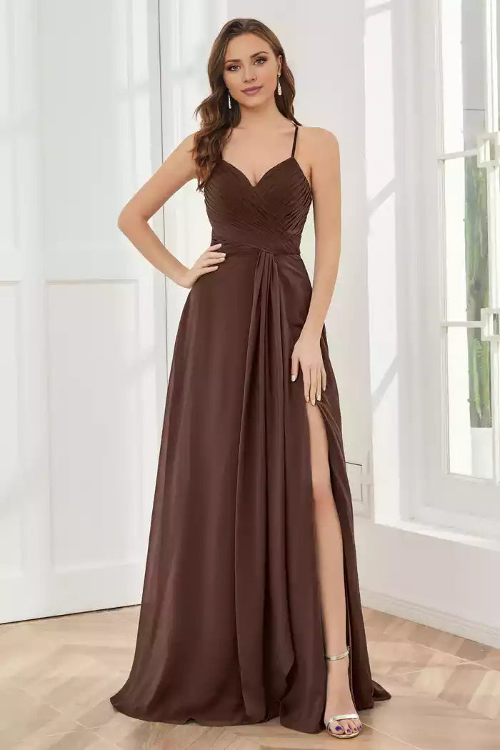 Spaghetti Straps Split Chiffon Bridesmaid Dresses Bridesmaid Dresses