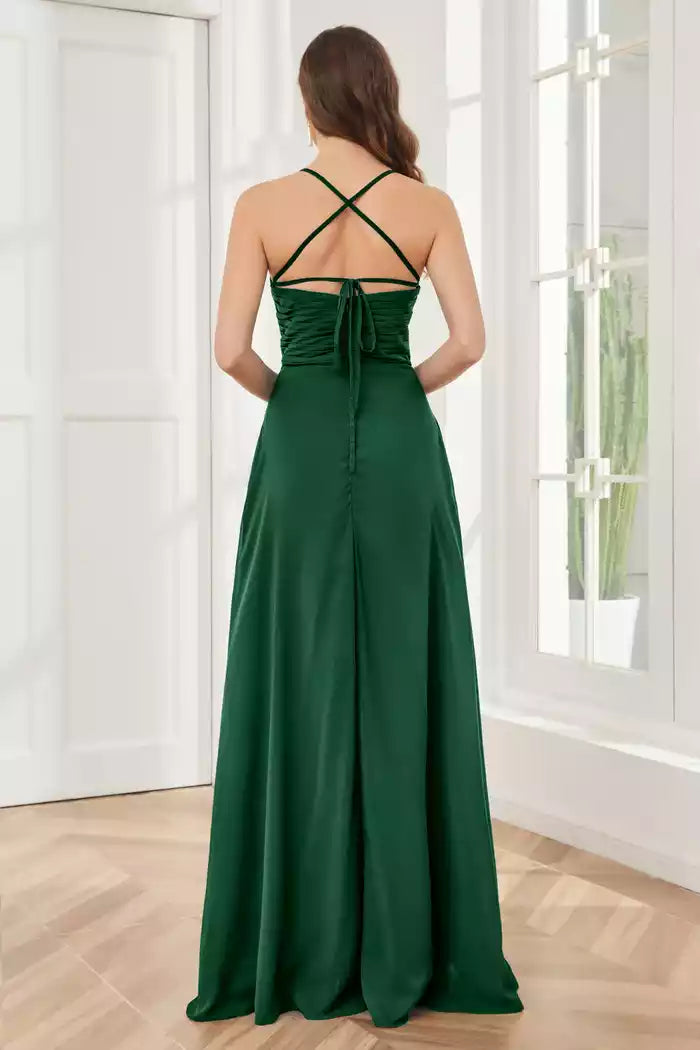 Spaghetti Straps Split Chiffon Bridesmaid Dresses Bridesmaid Dresses