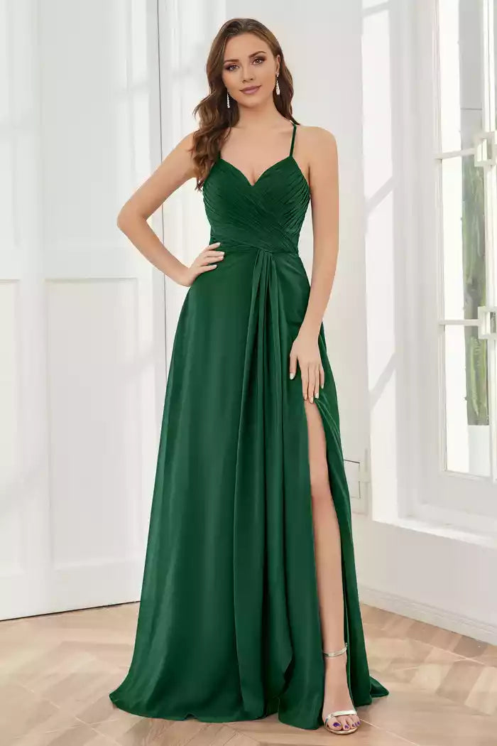 Spaghetti Straps Split Chiffon Bridesmaid Dresses Bridesmaid Dresses