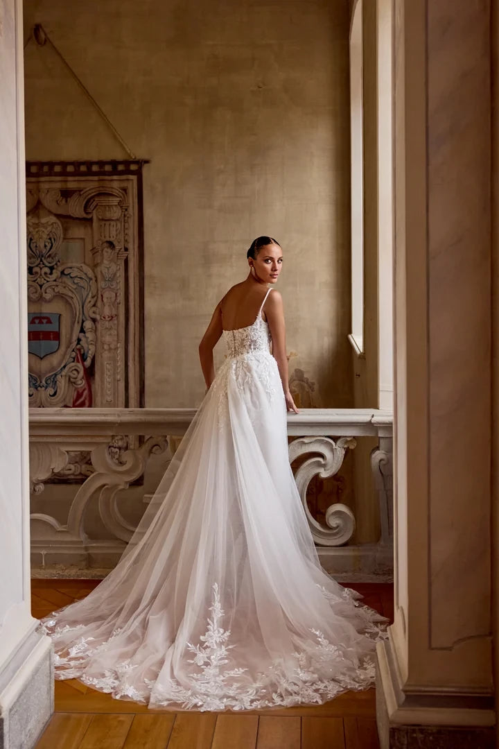 Sparkling Fitted Mini Dress with Square Neckline and Beaded Straps Wedding Dresses