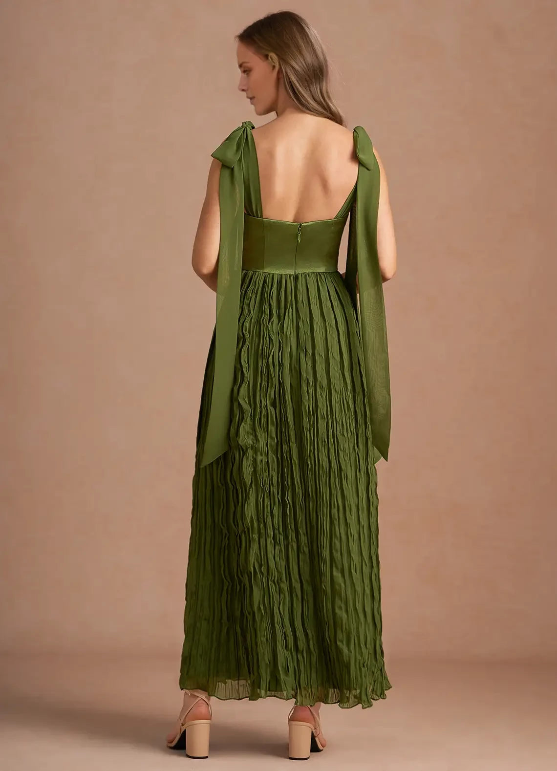 Square Neck Sleeveless Maxi Dress Evening Dresses