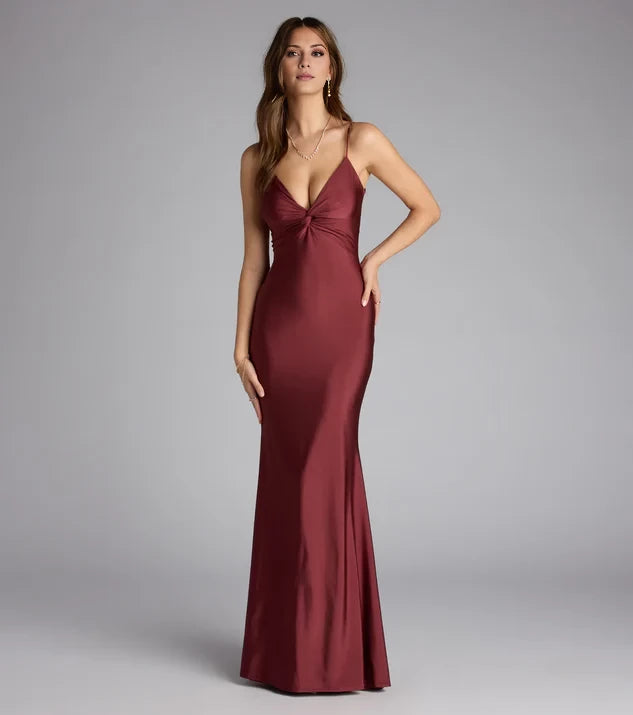 Strappy Back Mermaid Formal Dress Prom Dresses