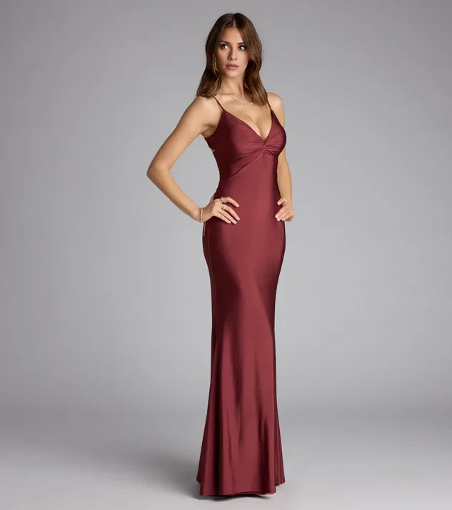 Strappy Back Mermaid Formal Dress Prom Dresses