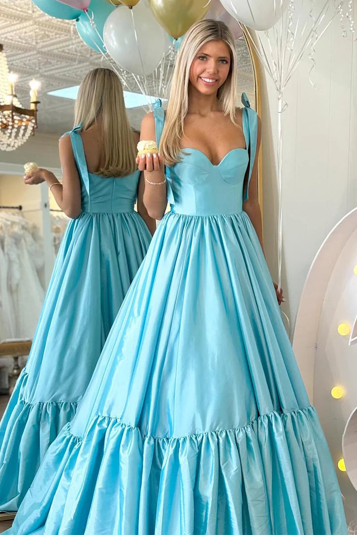 Straps Satin Cute Prom Dress