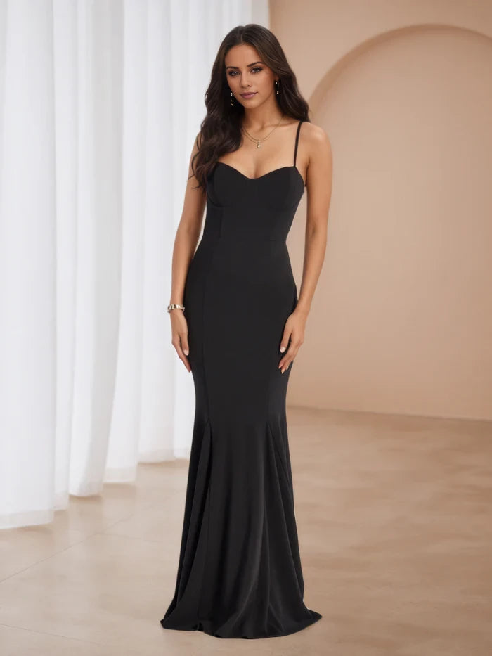 Sweep Brush Train Black Open Black Prom Dresses