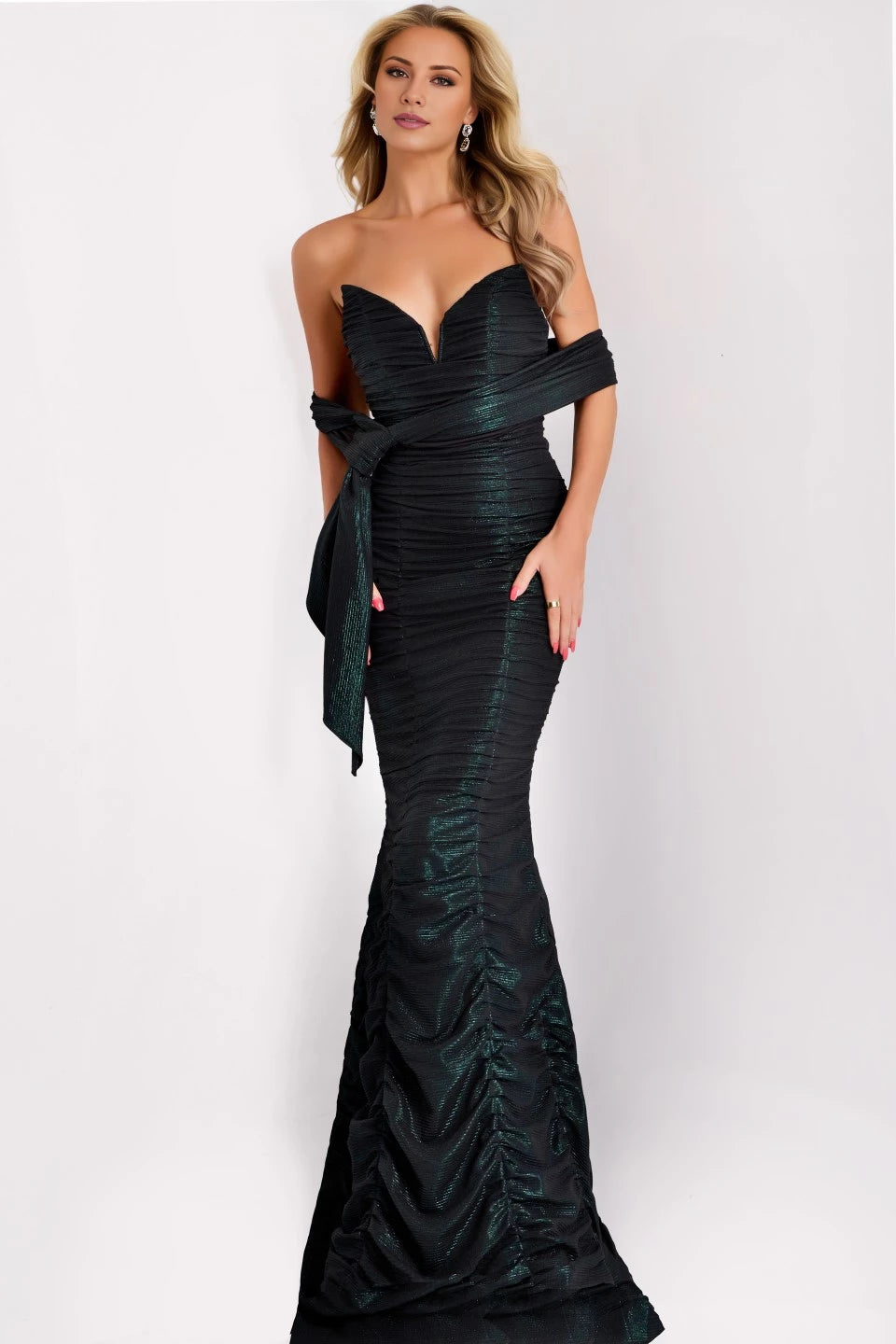 Sweetheart Mermaid Gown with Ruched Detail Evening Dresses